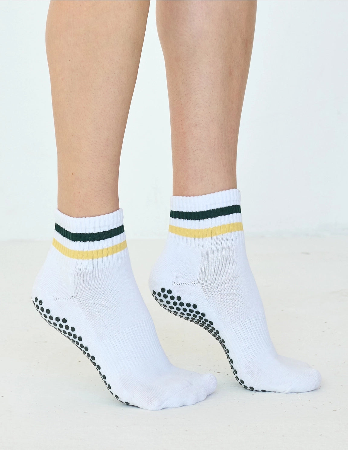 The Boyfriend Sock Varsity Green and Yellow