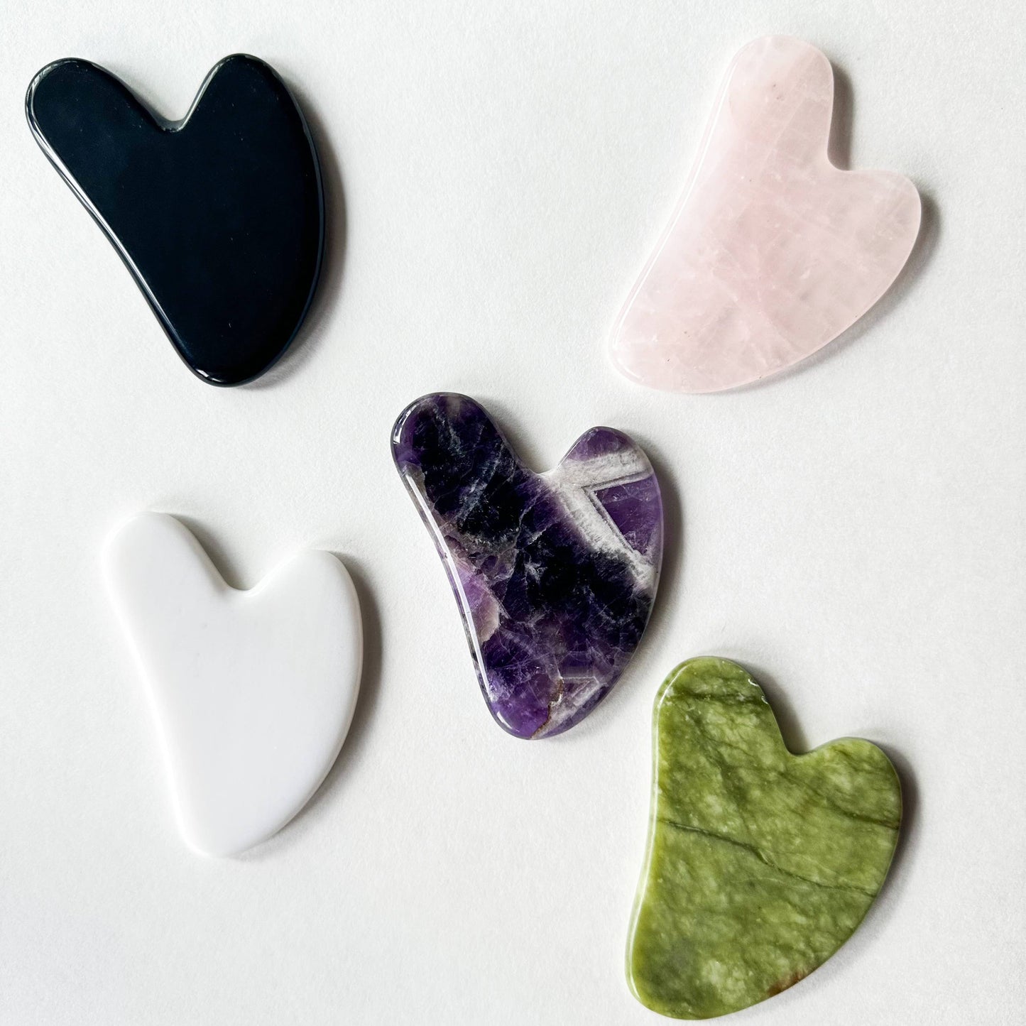 Natural Gua Sha Facial Stone: Blue Dots